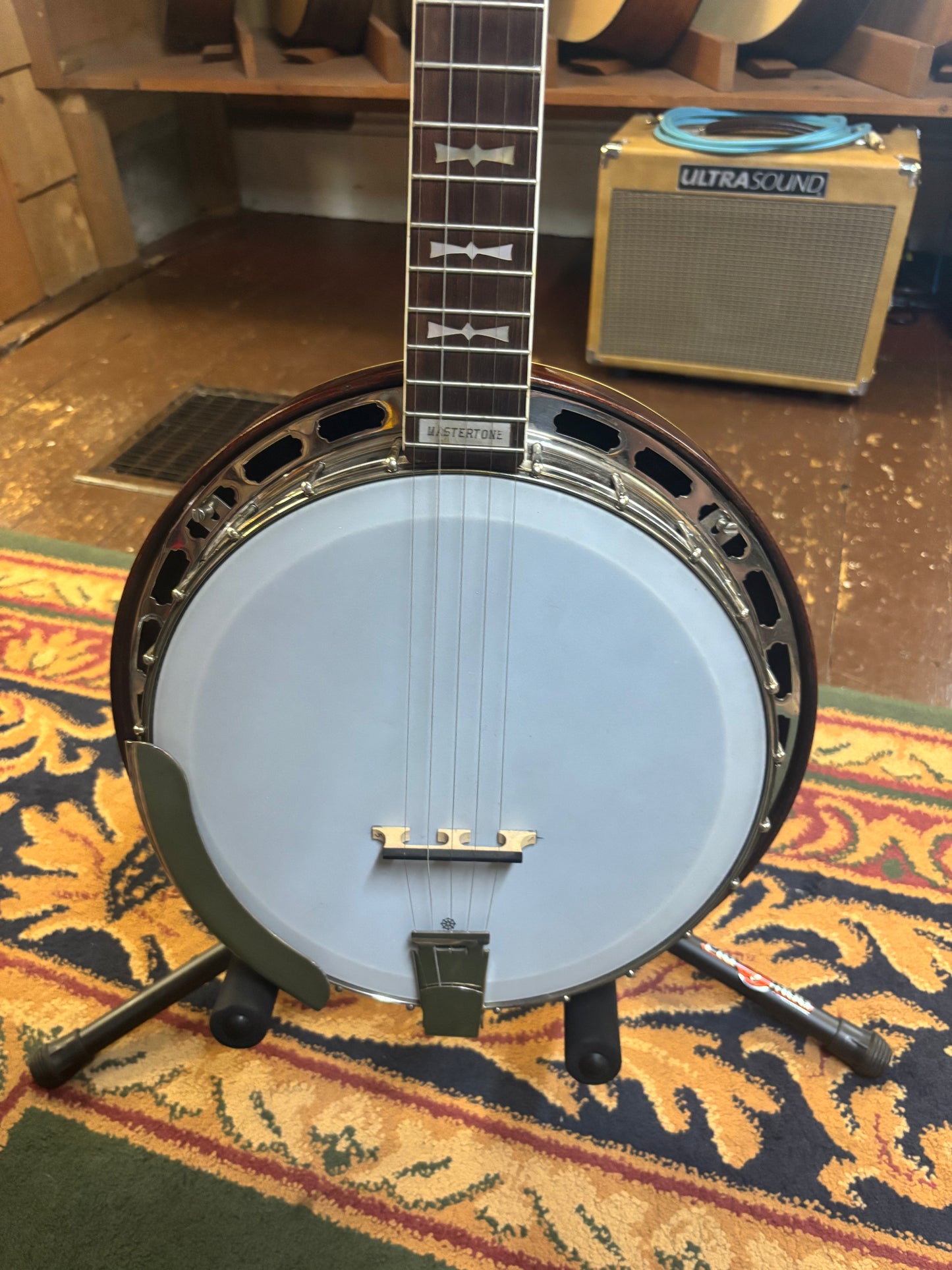 Gibson 1926 RB/TB/PB-3 Mastertone Pot/Gibson early 1960s RB-250 Mastertone Neck 5-String Resonator Banjo Conversion with Hardshell Case - USED