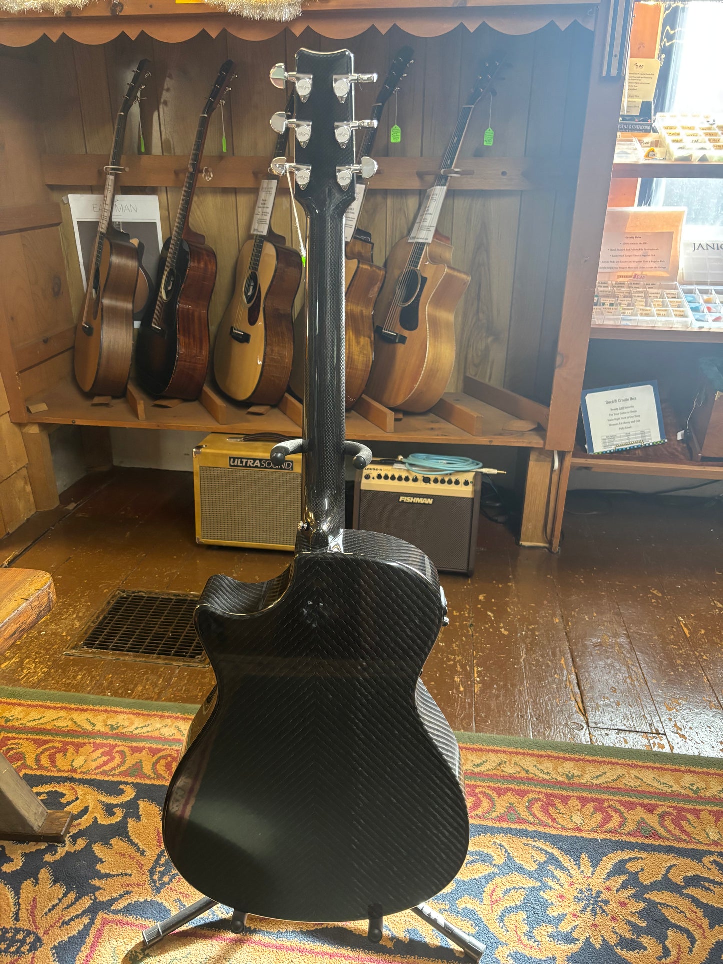 RainSong Black Ice Carbon Fiber Cutaway Acoustic-Electric Guitar - USED