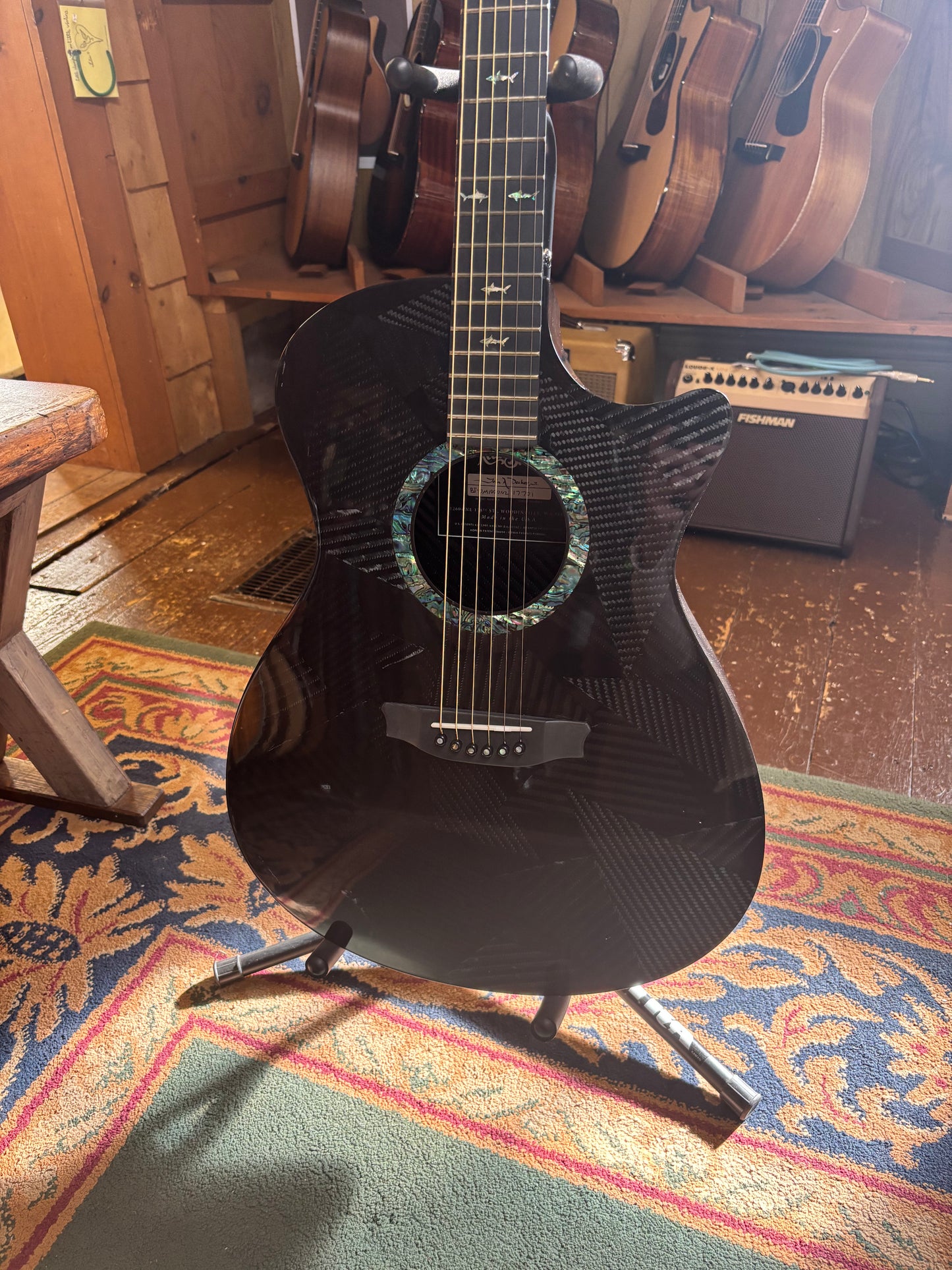 RainSong Black Ice Carbon Fiber Cutaway Acoustic-Electric Guitar - USED