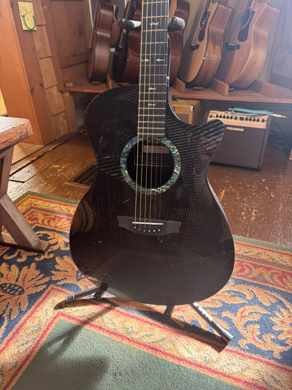 RainSong Black Ice Carbon Fiber Cutaway Acoustic-Electric Guitar - USED