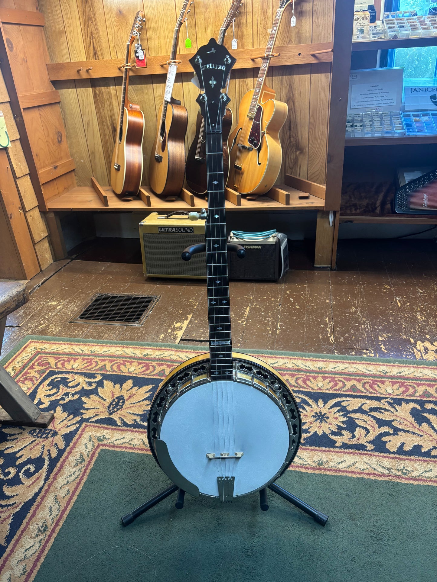 Stelling 1981 Whitestar 5-String Resonator Banjo - USED