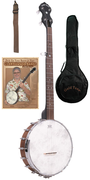 Gold Tone Cripple Creek CC-OT 5-String Open Back Banjo with PlayerPac (Includes Padded Carrying Bag, Strap, and Instructional DVD