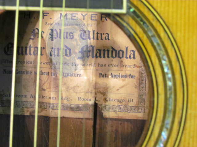 H.F. Meyers (poss. Larson Brothers) Circa 1910 Acoustic Guitar - USED