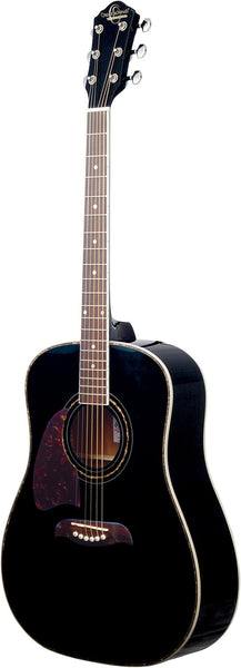 Oscar Schmidt OG2-B-LH Acoustic Guitar, Black - Left Handed